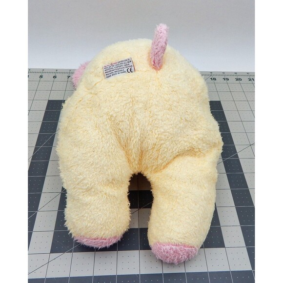 Ty Pillow Pals Yellow Pink Puppy Dog Plush DogBaby 8" Rattle Lovey 1999 Stuffed - Picture 5 of 12